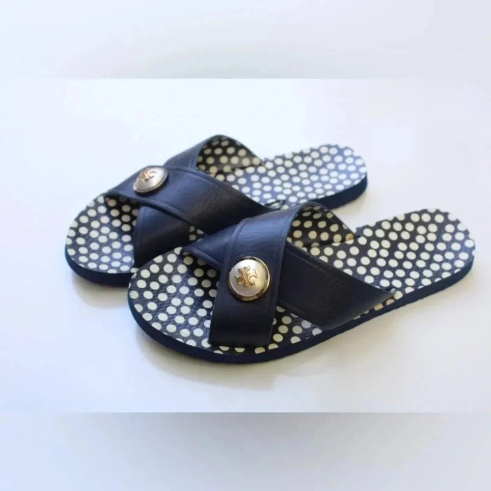 Tory Burch Black and White Sandals - Picture 3 of 16
